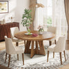 Round Dining Table, 120 cm Farmhouse Kitchen Table for 4 People for Dining Room