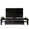 200cm TV Unit I Modern Cabinet TV Stand I Black High Gloss Doors I Free LED
