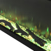 Electric 3 Sided Media Fire 40-100in Wall Insert LED Flames Fireplace Panoramic