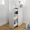 Bathroom Slim Floor Cabinet Narrow Wooden Storage Cupboard Toilet with Drawer Xp