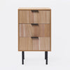 OHS Ribbed Bedside Table Cabinet 3/4/5/6 Draw Nightstand Side Board