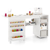 Portable Rolling Sewing Cabinet Craft Table Folding Table with storage