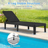 4-Position Reclining Chair with Waterproof Rattan Textured PP Surface