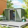 9 x 4FT Metal Garden Storage Shed w/ 2 Door, Light Green