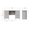 Computer Desk Home Office Laptop Study Writing Table Workstation Furniture Grey