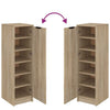 Modern Wooden Narrow 1 Door Hallway Shoe Storage Cabinet Unit Organiser Wood
