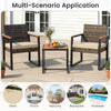 3-Piece PE Wicker Patio Furniture Set Outdoor Bistro Set