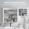 Wall Mounted LED Bathroom Mirror Cabinet with Shaver Socket Storage Cupboard
