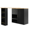 EXTENDABLE BAR TABLE DINING TABLE KITCHEN ISLAND WITH STORAGE FOR DINING ROOM