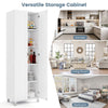 Modern Utility Storage Organizer Double Door Tall Storage Cabinet-White