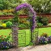 COSTWAY 220 cm Tall Garden Arch with Lockable Gate