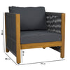 4 Seater Grey Rope Garden Sofa Set - Como FTR089