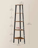 5 Tier Corner Shelf Ladder Shelving Unit Display Bookshelf Hallway Plant Sta