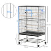 Large Bird Cage Budgie Cage for Finch Canaries Parrot with Stand Grey