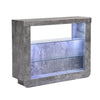 Fiesta Wooden Bar Table Unit In Concrete Effect With LED Lights