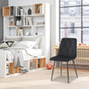 4/6X Dining Chairs Set Velvet Padded Seat Metal Legs Home Kitchen Office