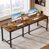 200 x 60cm Extra Long Computer Desk, Industrial Rectangular Double Office Desk