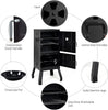 Charcoal BBQ Smoker Grill with Thermometer 2 Door Outdoor Roaster Cooking Oven