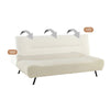 Fluffy Cream Boucle 2 Seater Sofa Bed - Cirrus