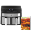 8L Dual Zone Air Fryer w/ 10 in 1 Function Sync Cook & Sync Timer Refurbished