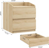 Nightstand with 2 Drawer Bed Side End Table Storage for Bedroom Living Room