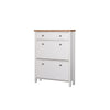 Shoe Rack Storage Cabinet Wooden Stand Cupboard Unit 3 Drawer Organiser White