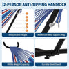2-Person Outdoor Hammock w/ Stand,450 Lbs,Portable Hammock w/Carry Bag,11 Colors