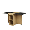 Drop Leaf Dining Table and 4 Stools Set, 5 Piece Foldable Kitchen Table Set