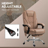 Vinsetto Massage Office Chair, Heated Reclining Desk Chair, Brown