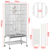 175cm Extra Large Bird Cage Rolling Metal Parrot Cage Pet Cage with Stand
