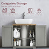 Priano Bathroom Sink Cabinet Under Basin Unit Cupboard Storage Furniture Grey