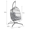 Hanging Rattan Egg Chair Garden Swing Chairs Patio Indoor Outdoor With Brihndauy