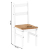 Corona Dining Table & 4 Chairs White Budget Set Solid Wood Mexican Pine Wooden