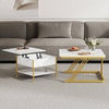 Set of 2 Nesting Coffee Tables Round Stacking Sofa Side Tables for Living Room