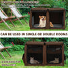2-In-1 Pet Carrier Portable Cat & Dog Travel Crate Twin-compartment Pet Kennel