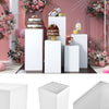 Square Metal Plinth Cylinder Dessert Pedestal Wedding Cake Flower Display Stand
