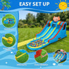 8 in1 Inflatable Bouncy Castl Kids Water Bounce House w/ Slide For 3-10 Years.
