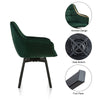 1pc 360° Swivel Dining Chairs Velvet Padded Seat Kitchen Chair Three Color