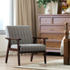 Modern Accent Chair Upholstered Armchair for Bedroom Living Room Grey