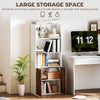 Wide 5 Tier Book Shelf Deep Bookcase Storage Cabinet Display Dining Living Room