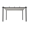 4x3m Metal Pergola Gazebo Patio Sun Shelter Retractable Canopy Patio Gazebo Shed