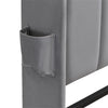 Upholstered Platform Bed 3ft Single Bed Frame with LED Storage Headboard Grey