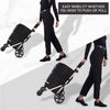 Lightweight Shopping Trolley on wheels 74L | Foldable Hard-Wearing Cart 6-Wheel