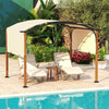 300x360cm Outdoor Metal Gazebo Retractable Pergola Arched Patio Pergola