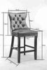 Luxury Grey/BEIGE/BLACK Velvet Bar Stools Kitchen Breakfast Barstools Set of 2 4