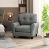Tufted Upholstered Living Room Chair Reading Armchair w/ Removable Back Cushion