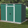 Metal Garden Shed 8 X 4ft Outdoor Yard Storage Tool House WITH FREE BASE & VENT