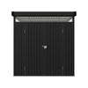 Galvanised Metal Garden Shed Outdoor Tool Storage House with Lockable Door Black