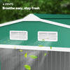 9 x 6FT Galvanised Garden Storage Shed with Sliding Door, Green