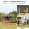 Raised Garden Bed Fir Wood Climbing Planter Box w/2-Sided Trellis